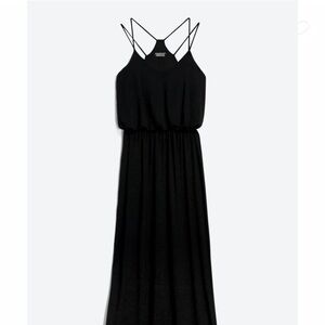 Long black summer maxi dress
